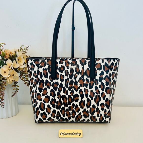 kate spade Handbags - Kate Spade Purse Staci Spotted Animal Medium Tote Leopard